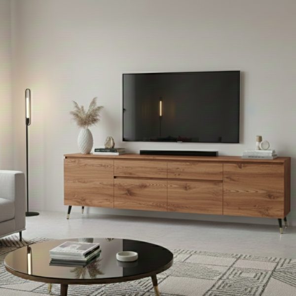 وحدة تليفزيون ضلفتين 4 درج